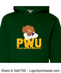 PWU Hoodie- Green Design Zoom