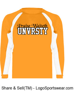 Sports Long Sleeve Tee Gold Design Zoom