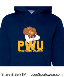 PWU Blue Hoodie Design Zoom